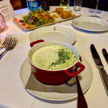 Restaurant Hirsch - Creamy Garlic soup. - Bavarian Near Me - Füssen, BY Restaurant Hirsch - Creamy Garlic soup. - Bavarian Near Me - Füssen, BY