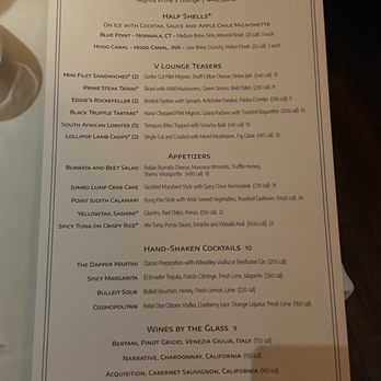 Eddie V's Prime Seafood - Happy hour menu - Seafood Near Me - Troy, Michigan Eddie V's Prime Seafood - Happy hour menu - Seafood Near Me - Troy, Michigan