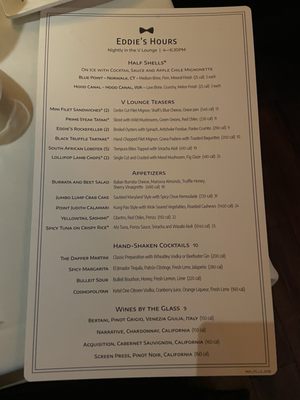 Menu photo 1 Eddie V's Prime Seafood Troy, MI Menu photo 1 Eddie V's Prime Seafood Troy, MI