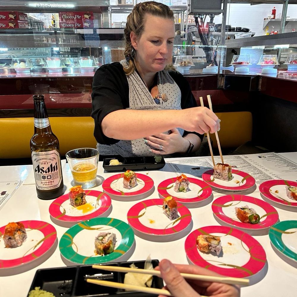 So many plates of Sushi!