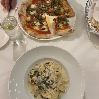 Zelo - Chicken Alfredo with house made gluten free pappardelle noodles & margarita pizza - Italian Near Me - Minneapolis, Minnesota