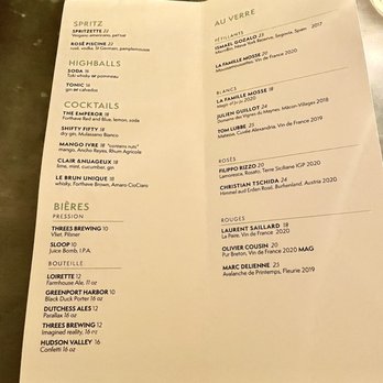 Frenchette - Menu - Brasseries Near Me - New York, New York