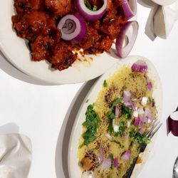 Paradise Biryani Pointe - Chicken 65 and samosa chat!
