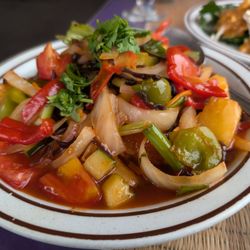 Pacifica Thai Cuisine - Pad preow wan (this one is with perfect flaky snapper fish), I highly recommend!