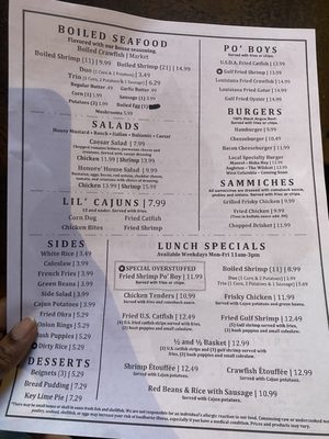 Menu photo 3 Honore's Cajun Cafe Manvel, TX Menu photo 3 Honore's Cajun Cafe Manvel, TX