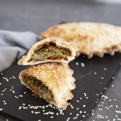 Baked falafel
made from scratch
baked falafel, tahini, pomegranate molasses, turnip pickles and rep bell pepper paste