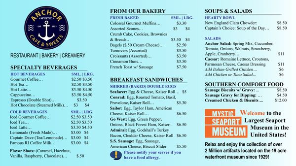 Menu photo 3 Anchor Mystic Mystic, CT Menu photo 3 Anchor Mystic Mystic, CT