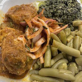 Deli Deluxe - Spicy Chicken & 2 sides - one of my go to plates - Indian Near Me - Houston, Texas Deli Deluxe - Spicy Chicken & 2 sides - one of my go to plates - Indian Near Me - Houston, Texas