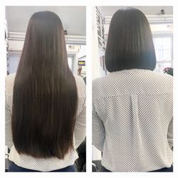 Family Hairstyling Barber with Rose & Tony - Donated 15 inches of my hair!