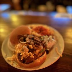 Port Of Call - Mushroom Cheeseburger Baked Potato