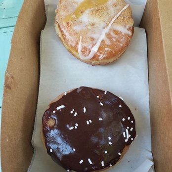 Alljoy Donut - Bottom is buttercream filled. Top is Apple Jack's - Donuts Near Me - Bluffton, South Carolina Alljoy Donut - Bottom is buttercream filled. Top is Apple Jack's - Donuts Near Me - Bluffton, South Carolina
