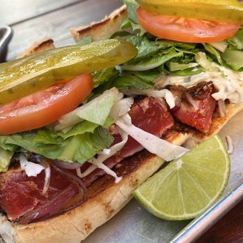 Turf N Surf Po' Boy - Tuna Po'Boys - Cajun/Creole Near Me - Austin, Texas Turf N Surf Po' Boy - Tuna Po'Boys - Cajun/Creole Near Me - Austin, Texas
