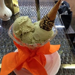 Pistachio gelato. Delicious and great presentation! Pistachio gelato. Delicious and great presentation!