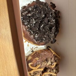 Oreo topped and a Chocolate & Peanut Butter