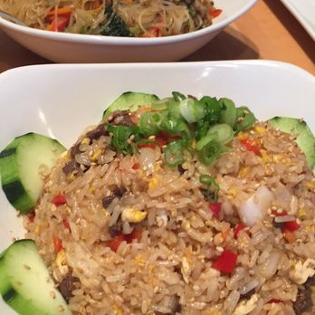 Bonchon Costa Mesa - House fried rice with Bulgogi and Japchae - Chicken Wings Near Me - Costa Mesa, California