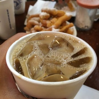 Coffee Call - Iced Cafe Au Lait with the parents! :) It's nice to just sit down and unwind every once in a while! - Cafes Near Me - Baton Rouge, Louisiana
