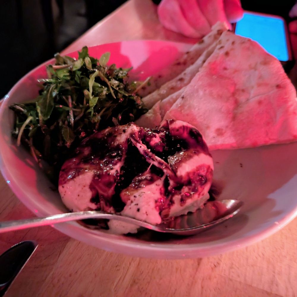 Burrata and flat bread