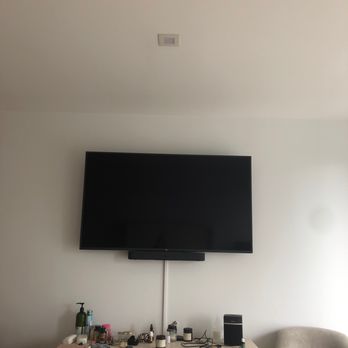 TV Mounting NYC - 65 inch tv mount hidden wires and Sonos beam mount - TV Mounting Near Me TV Mounting NYC - 65 inch tv mount hidden wires and Sonos beam mount - TV Mounting Near Me