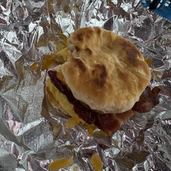Bacon egg and cheese biscuit