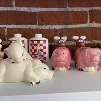 Long Branch Cafe & Saloon - Cute salt and pepper collection survived the fire. - Breakfast & Brunch Near Me - Weston, Oregon
