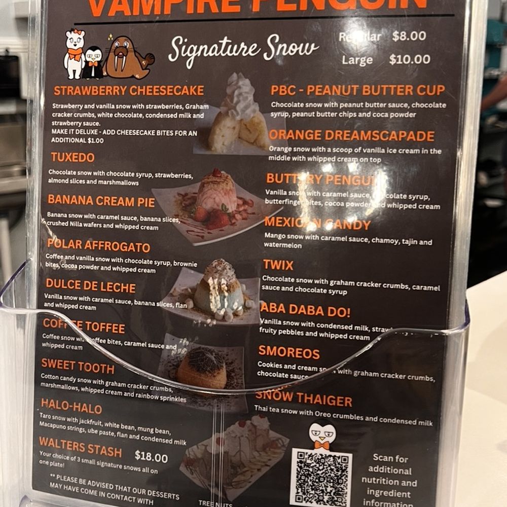 Vampire Penguin - menu - Ice Cream & Frozen Yogurt Near Me - Palm Beach Gardens, Florida Vampire Penguin - menu - Ice Cream & Frozen Yogurt Near Me - Palm Beach Gardens, Florida