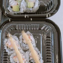 The California roll and the spicy shrimp roll are delicious.