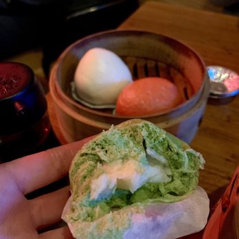 Dumpling Time - Green tea bun with milk filling. Perfectly fluffy+ not too sweet! - Dim Sum Near Me - San Francisco, California Dumpling Time - Green tea bun with milk filling. Perfectly fluffy+ not too sweet! - Dim Sum Near Me - San Francisco, California