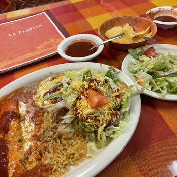 La Playita - Cheese enchilada and Chili Colorado beef tostada combo plate. Chips and (smooth) salsa. Yum!! - Mexican Near Me - San Jose, California La Playita - Cheese enchilada and Chili Colorado beef tostada combo plate. Chips and (smooth) salsa. Yum!! - Mexican Near Me - San Jose, California
