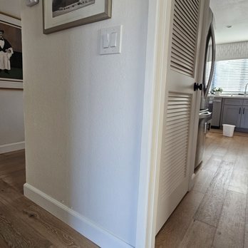 Luxury Custom Painting - No gaps in the door trim at the floor. Used to have a 1" gap. - Painters Near Me Luxury Custom Painting - No gaps in the door trim at the floor. Used to have a 1" gap. - Painters Near Me