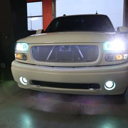Cartronics - 2004 Yukon Denali "Gucci Edition" full custom interior, insane JL Audio big sound system! Full custom over every inch by our talented team!