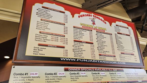 Menu photo 4 Punjabi Tandoor Anaheim, CA