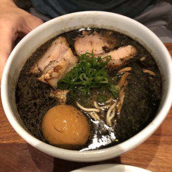 Menya le Nood - Menya ramen with black broth! So good. Comes with egg, bamboo shoots, fatty pork and green onion. - Ramen Near Me - Honolulu, Hawaii Menya le Nood - Menya ramen with black broth! So good. Comes with egg, bamboo shoots, fatty pork and green onion. - Ramen Near Me - Honolulu, Hawaii
