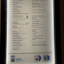 Main Dining Room menu (changes every day)