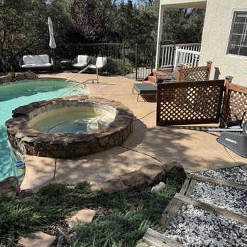 Nevergreen Pools - Gate left open and you can tell things are off because of the water missing from the spa lol hot mess - Pool & Hot Tub Service Near Me - Shingle Springs, California Nevergreen Pools - Gate left open and you can tell things are off because of the water missing from the spa lol hot mess - Pool & Hot Tub Service Near Me - Shingle Springs, California