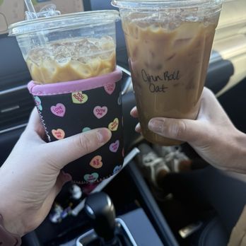 Taxus Street Coffee - Iced cinnamon roll and almond iced latte - Coffee & Tea Near Me - Chesapeake, Virginia