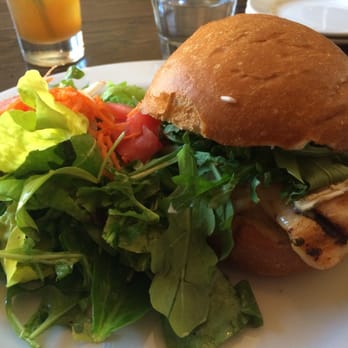 Baird's On B - Chicken Sandwich with side salad (house sherry vinaigrette dressing) - Cocktail Bars Near Me - Lake Oswego, Oregon Baird's On B - Chicken Sandwich with side salad (house sherry vinaigrette dressing) - Cocktail Bars Near Me - Lake Oswego, Oregon