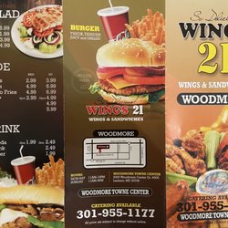 Wings 21 Woodmore - Menu