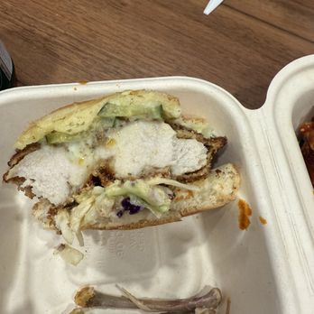 Hot Sauce and Panko - Fried chicken sandwich with wasabi pickle - Chicken Wings Near Me - San Francisco, California Hot Sauce and Panko - Fried chicken sandwich with wasabi pickle - Chicken Wings Near Me - San Francisco, California
