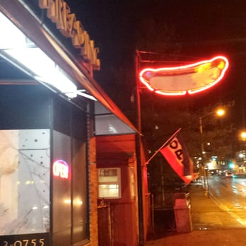 Tex Barry's Coney Island Diner - Neon red lights and hot sausages. Why is this photo not X Rated - Diners Near Me - Attleboro, Massachusetts