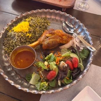 Caspian Restaurant - Baghali Polo (Lamb Shank) - Mediterranean Near Me - Mountain View, California Caspian Restaurant - Baghali Polo (Lamb Shank) - Mediterranean Near Me - Mountain View, California