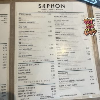 Siphon Coffee - Menu - Cafes Near Me - Houston, Texas Siphon Coffee - Menu - Cafes Near Me - Houston, Texas