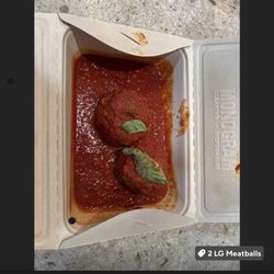 OakCraft Pizza - 2 large meatballs in a super fresh tomato sauce YUM