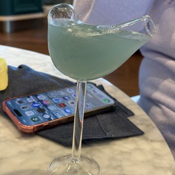 Margaux Brasserie - Full bird glass minus the lemon peel tail which had already been removed - French Near Me - Brookfield, Wisconsin