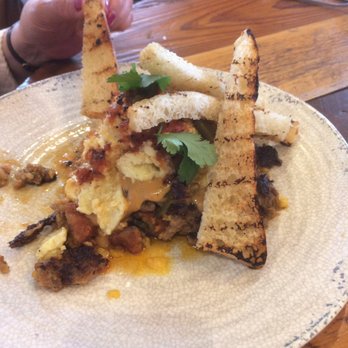 Mash'D - Open face meatloaf sandwich with scrambled eggs, $15. - New American Near Me - San Antonio, Texas