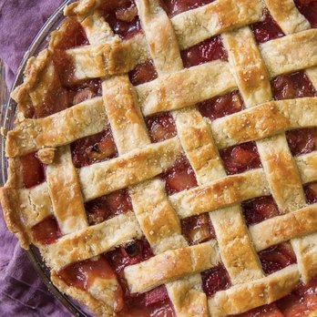 Divine Delights Bakery - Strawberry Rhubarb Pie - Patisserie/Cake Shop Near Me
