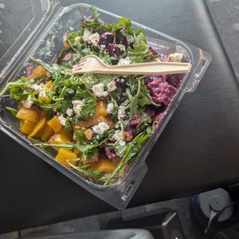 Root Down DIA - Beets and goat cheese salad - New American Near Me - Denver, Colorado Root Down DIA - Beets and goat cheese salad - New American Near Me - Denver, Colorado