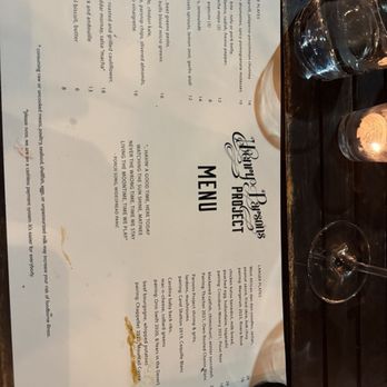 Henry Parsons Project - Menu. Food stains mine. LOL. - New American Near Me - Pasadena, California