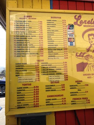 Menu photo 6 Loreto's Taco Shop Spring Valley, CA