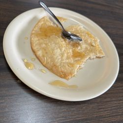 El Poblano - This is what they call a sopapilla. But it's really not. Does taste ok, just isn't a sopapilla.