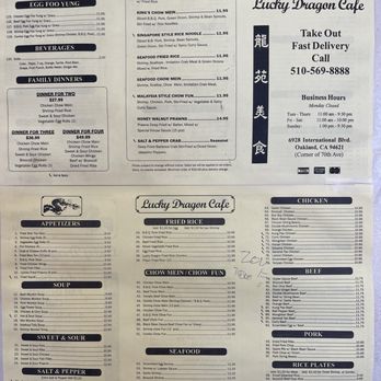 Lucky Dragon Cafe - Menu 2026 - Chinese Near Me - Oakland, California Lucky Dragon Cafe - Menu 2026 - Chinese Near Me - Oakland, California
